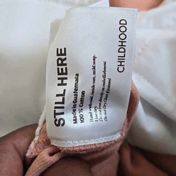 Still Here Childhood Salmon Jeans High-Waisted Button Fly Denim - Picture 8 of 11